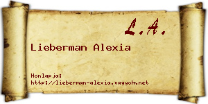Lieberman Alexia névjegykártya